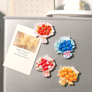 Bouquet di fiori in resina all'ingrosso dalla fabbrica, adesivi magnetici per frigorifero, cibo e giochi, curiosi e interessanti, aree panoramiche - Product Image 1