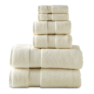 Offre Spéciale : Ensemble de 6 Serviettes de Bain en Coton Éponge 100% Personnalisables, Couleur Unie, Écologiques, Blanchies et Antimicrobiennes, Design Personnalisé - Product Image 4
