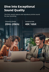 Omic-d/U không dây Lavalier ve áo microphone cho iPhone iPad Android type-c điện thoại thông minh Youtube sống trò chơi ghi âm cuộc phỏng vấn - Product Image 6