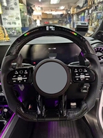 Volant en fibre de carbone avec écran LED pour Mercedes Benz 2012+ Volant de course numérique en cuir haute performance