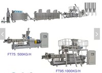 Ligne de production de nourriture pour animaux de compagnie à double vis extrudeuse XILANG, livraison d'usine de Jinan