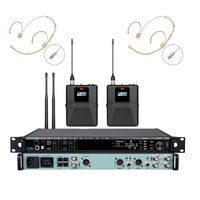 Système de microphone sans fil à double canal AD4D-3 B58/KSM8/KSM9/KSM11 Pile AA Connecteur XLR Technologie UHF PLL Professionnel