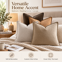 Housse de coussin personnalisée OEM ODM pour canapé, housse de coussin en tissu tissé texturé