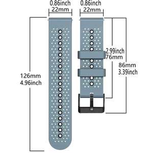 สายนาฬิกาผู้ชายสองสีขนาด 22 มม. สายนาฬิกาทดแทนสำหรับ Garmin Vivoactive <span class=keywords><strong>4</strong></span> สายนาฬิกาซิลิโคน - Product Image 6