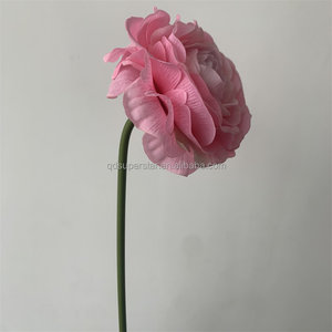 E-982 Flor de Loto Artificial de Alta Calidad, Tallo Único, Color Rosa, Tacto Real, Látex, Loto Artificial Grande de Color Rosa para Decoración - Product Image 5