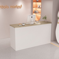 Bureau d'accueil moderne et simple pour petit bar Salon de coiffure Salon de beauté Magasin de vêtements Internet Celebrity Yoga Studio en bois