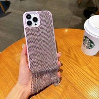 Coque de téléphone portable personnalisée pour iPhone coque de téléphone portable de haute qualité à franges et diamants bling bling scintillants design de luxe