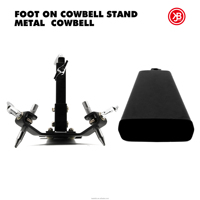 Beatello JBK Metal Cowbell Percussion Instrument Set Cowbell Pedal Support de montage pour pédales de grosse caisse Ensemble d'accessoires de batterie