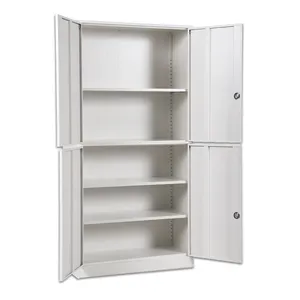 Office Furniture KD Office Filing 2 Sections Four Door Steel Cabinet With 2 Shelves