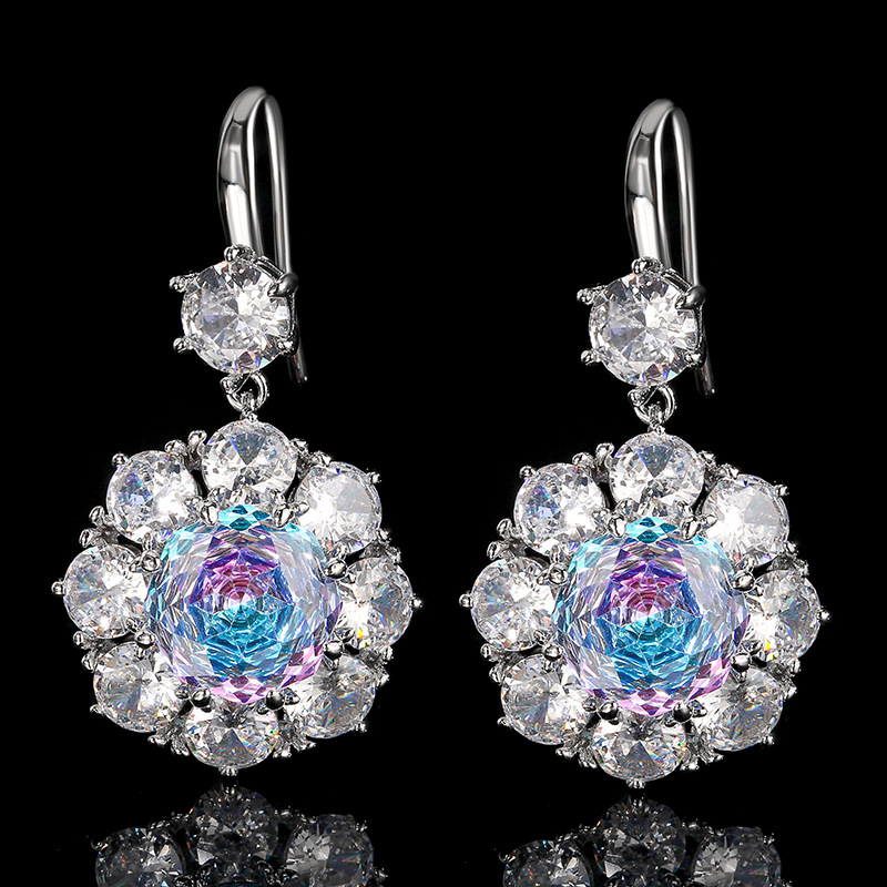 Pink Blue ear studs