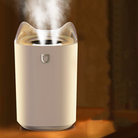 Humidificateur à double buse de 3000 ml - Diffuseur de brume froide 3-en-1 grande capacité avec lumière LED colorée