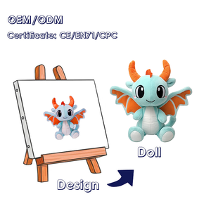 نموذج جديد 2026 لعبة قطيفة مخصصة ناعمة ولطيفة على شكل ديناصور ودب و البطريق، لعبة قطيفة صغيرة على شكل بومة وثعلب، حيوان محشو مخصص - Product Image 1