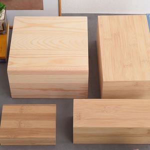 Eco-Friendly Bamboo Rectangular Wooden <b>Box</b> with Pine Engraving for Desktop Storage and Christmas <b>Gift</b> Packaging - Product Image 1