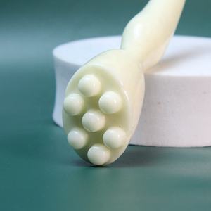 Bâton de Massage Facial en Jade naturel, brosse méridienne, moulage intégré, bâton de traction côtelé, Point de beauté, graine de Lotus, masseur Facial - Product Image 4