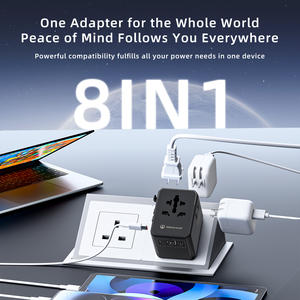 Adaptador de Viaje Internacional Wontravel CE FCC RoSH con 3 Tomas de Corriente Alterna para Viajes de Negocios - Product Image 3