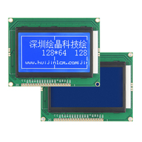 Module d'affichage LCD COB à matrice de points STN 128x64 de 2,93 pouces (LCM) avec circuit intégré AIP31108, luminosité 500, écran bleu