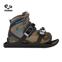 Chaussures de ski noires d'extérieur, chaussures de sport parent-enfant, résistantes à l'usure, réglables, en ABS durable, chaussures de skateboard