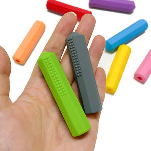 Collar Mordedor de Silicona con Forma de Gema, Sin BPA, Suave, Juguete Sensorial para Masticar, Color Personalizado, Regalo para Autismo y TDAH, ¡Gran Venta! - Product Image 3