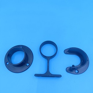 Curtain Rod <b>Bracket</b> 33mm Round Tube Flange Base Heavy Duty <b>Plastic</b> Mounting Hardware Accessory for Roman Rod Wardrobe - Product Image 1