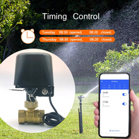 Válvula de Cierre de Agua y Gas WiFi Tuya con Temporizador, Control Inteligente de Grifo con Control por Aplicación, Compatible con Alexa y Google Assistant