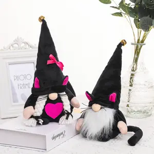 2022 החדש סנטה שחור חתול חג המולד בפלאש Gnome עם שוודי Tomte בובת Gonk עבור חג המולד המפלגה קישוטי בית שולחן קישוט