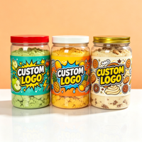 Bocaux ou bouteilles en plastique ronds à large ouverture pour le stockage et la conservation des bonbons pour animaux et des fruits secs