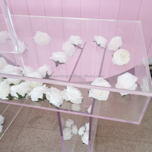 Luxury Flower <strong>Table</strong> <strong>Clear</strong> Transparent Acrylic Ghost <strong>Table</strong> for Wedding Party - Product Image 3