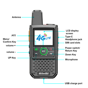 Radio Bidireccional BinQi de Doble Modo con Tarjeta SIM, Digital 4G LTE POC, Walkie Talkie UHF VHF de Largo Alcance (5000 km), Intercomunicador Global - Product Image 2