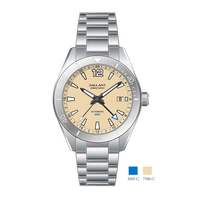 Jam Tangan Pria Sporty Mewah Berkualitas Tinggi, Anti Air, dengan Tali Baja Tahan Karat, Mesin Jepang Nh34 GMT