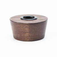 Couvercle en bois pour aromathérapie, 28 fils, en noyer naturel, rond, pour pot d'aromathérapie, couvercle personnalisé pour bougies, pour bouteilles de diffuseur
