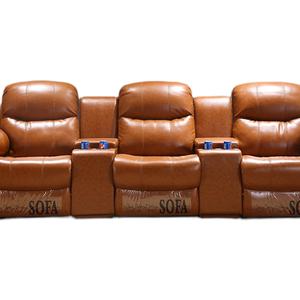 โซฟาห้องโฮมเธียเตอร์ไฟฟ้าแบบทันสมัยสำหรับวิลล่าส่วนตัวหนังแท้สำหรับโซฟาในห้องชมภาพยนตร์ - Product Image 5