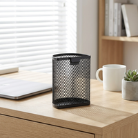 Support de stylos suspendu en maille métallique demi-rond, organisateur de bureau peu encombrant pour le rangement de fournitures de bureau, scolaires et domestiques