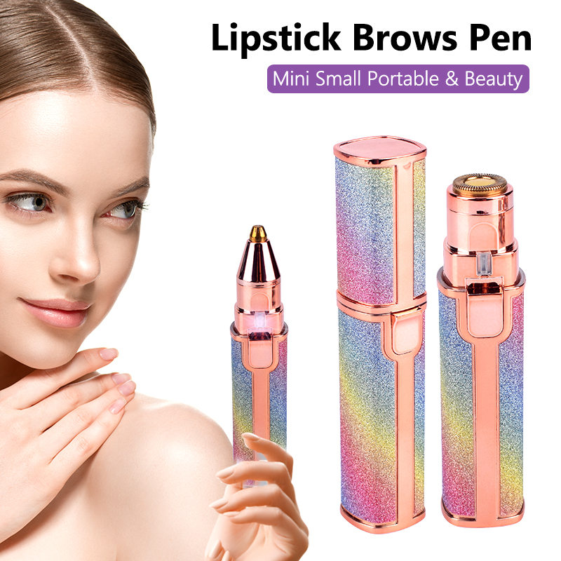 2 в 1 Электрический триммер для бровей безболезненный макияж для женщин светодиодные бритвы для бровей