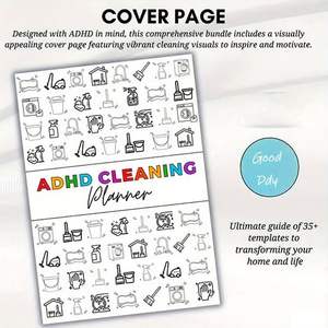 מתכנן ניקיון ADHD סיטונאי, מתכנן יומי, שבועי וחודשי בהתאמה אישית, יומן, מחברת, הדפסה בהתאמה אישית - Product Image 5