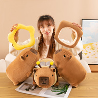 Nouvelle conception de peluche Capybara mignonne style dessin animé, grande taille, avec fleur, et porte-clés coussin lion Capybara