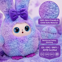 ZH-PLUSH-AI002 Jouet en peluche interactif IA avec détection émotionnelle/vibrations, yeux LED animés, dialogue IA multilingue (plus de 40 langues)
