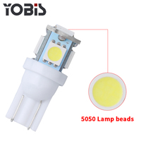 Yobis Low quantité minimale de commande 194 168 5050 5 SMD Auto Super lumineux voiture cale lampe ampoule T10 LED ampoule avec 7 couleurs disponibles