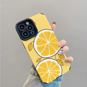 Nouvelle <span class=keywords><strong>coque</strong></span> de téléphone portable en cuir artificiel TPU avec impression de feuilles de <span class=keywords><strong>citron</strong></span> jaune pour <span class=keywords><strong>iPhone</strong></span> X Xr <span class=keywords><strong>11</strong></span> 12 13 14 15 16 17 18 Pro Max - Product Image 4