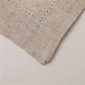 Ensemble de serviettes de table en lin et coton teintes unies avec logo personnalisé, faites à la main, modernes et élégantes, pour la cuisine, les boissons et les dîners - Product Image 1