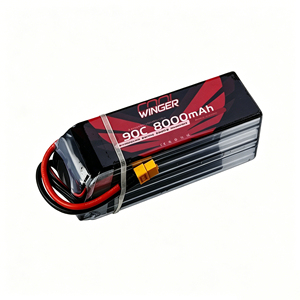8000mAh 90C 6S 23.1V LCO LIVH Pouch Lithium Ion Battery Pack 1000 Cycles Wide Temp -40℃~60℃ <b>Accessory</b> for FPV Racing <b>Drone</b> - Product Image 1