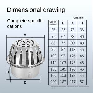 Couvercle de drain de sol de toit <span class=keywords><strong>en</strong></span> acier inoxydable moderne à grand <span class=keywords><strong>d</strong></span>éplacement Drainage de seau <span class=keywords><strong>d</strong></span>'eau de pluie extérieur pour l'accès aux égouts de la salle de bain - Product Image 3