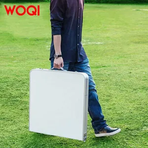 WOQI table de camping portable pliante en aluminium avec 4 chaises