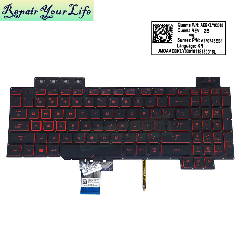 米国交換用ノートブックキーボードAsus TUF Fx505 FX505DT Fx505dy 