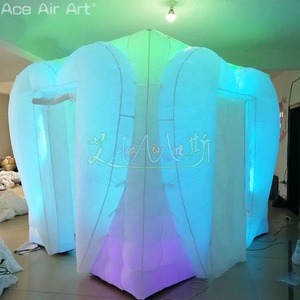 Inflatable LED-Lighted Heartเซลฟี่บูธสําหรับงานแต่งงานLove Photo Booth Air BlowerวัสดุOxfordเต็นท์<span class=keywords><strong>เช่า</strong></span>รุ่น - Product Image 2