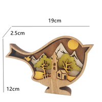 Nouvelle arrivée LED printemps jardin 3D lapin de Pâques complexe sculpture sur bois animaux décoration de la maison belle boîte en bois de Pâques 3D