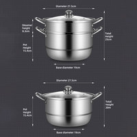 YUEDISI Factory Großhandel Dampfer Topf 2 Schichten Edelstahl Knödel Meeres früchte Reis Kochen Dampfer Suppen topf