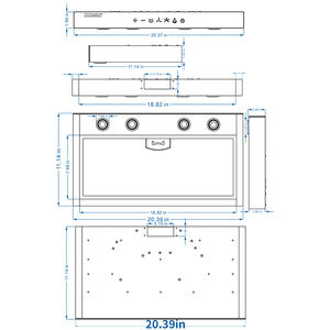 HEYRV RV accessori High-Quaility RV <span class=keywords><strong>Caravan</strong></span> <span class=keywords><strong>Camper</strong></span> 12V pannello di controllo fumo cucina aspiratore RV cappa - Product Image 6