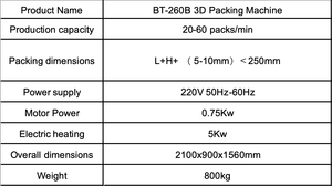 BT-260B Electric PLC Automatic High Productivity 20-60 Packs/Minute 3D Case Machine for Food Beverage Cigarette Cosmetic Cards - Product Image 2