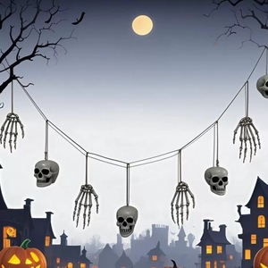 Guirnalda de Manos de Esqueleto y Calaveras para Decoración de Halloween, Ideal para Casas Encantadas, Bares y Fiestas - Product Image 2