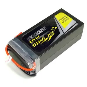 טאטו פלוס 22000mAh 22.2V 25C 6S1P ליפו חבילת סוללות חכמה עם תקע AS150+XT150